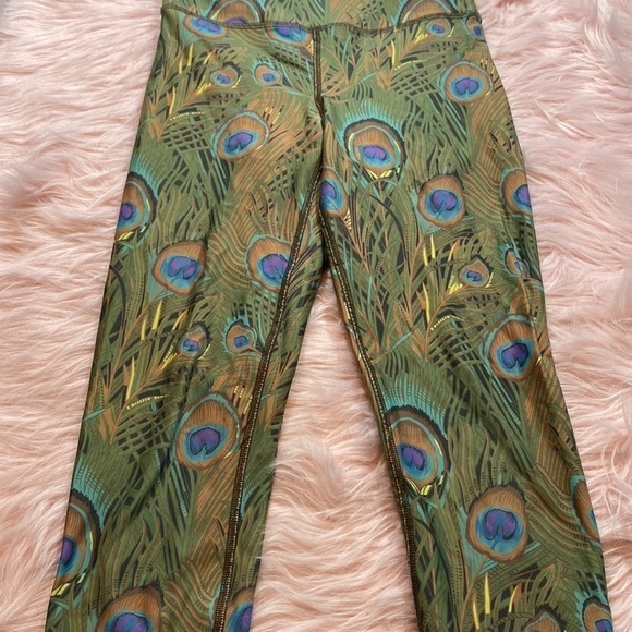 MUMU Moves SMYM Peacock Feather High Rise Leggings sz S - Picture 6 of 8